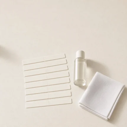 Thicken It Studios Re-Tape Kit — replacement double-sided tape strips, adhesive remover and application cloth.