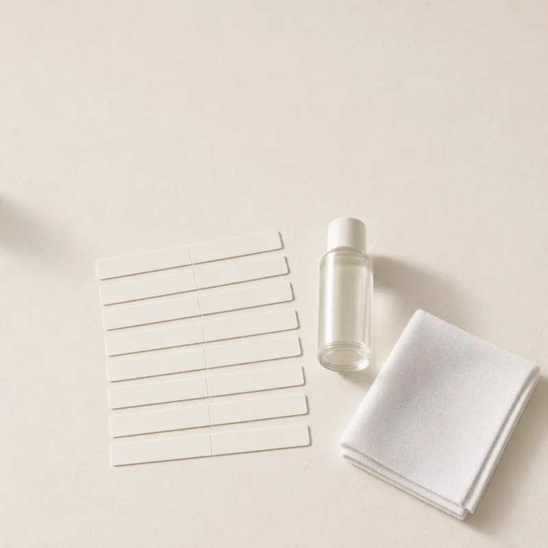 Thicken It Studios Re-Tape Kit — replacement double-sided tape strips, adhesive remover and application cloth.